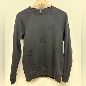 Ultracor Sweatshirt Black with Embossed Tigers Size S